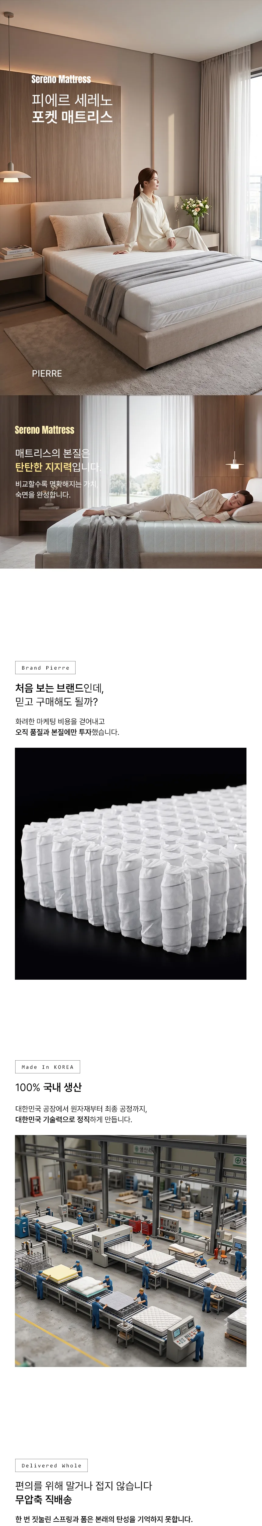 세레노 포켓 매트리스 상세 설명 이미지